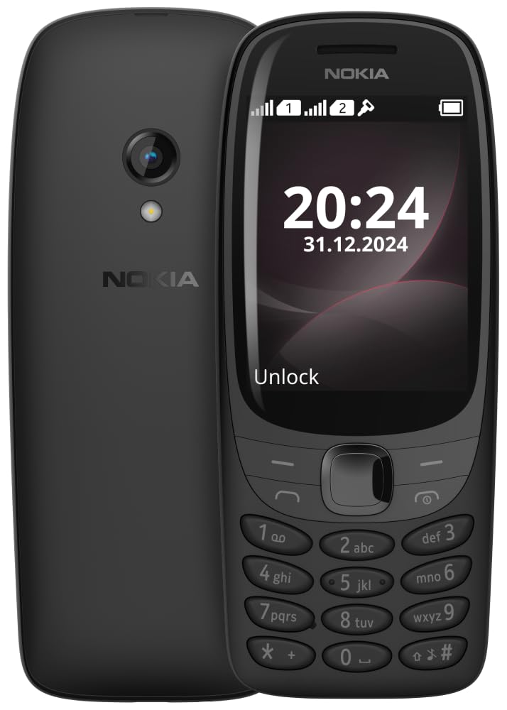 Nokia 6310 Dual SIM Keypad Phone with a 2.8” Screen, Wireless FM Radio and Rear Camera with Flash