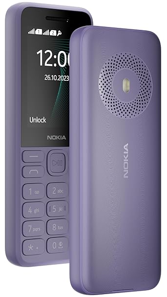 Nokia 130 Music | Built-in Powerful Loud Speaker with Music Player and Wireless FM Radio | Dedicated Music Buttons | Big 2.4” Display | 1 Month Standby Battery Life | Purple